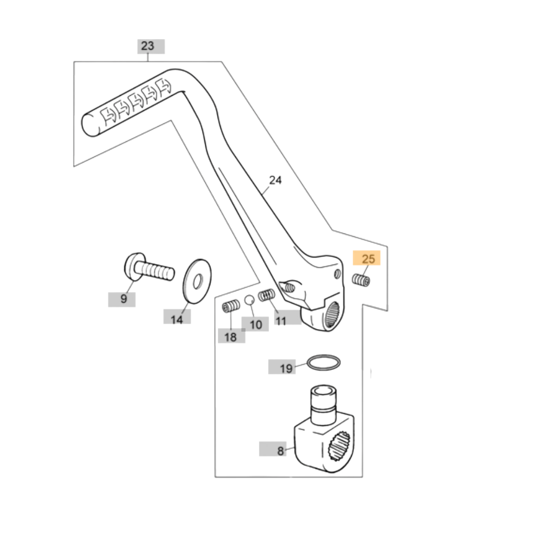 Sherco Kickstart Screw M5 x 12 (2014-2015)