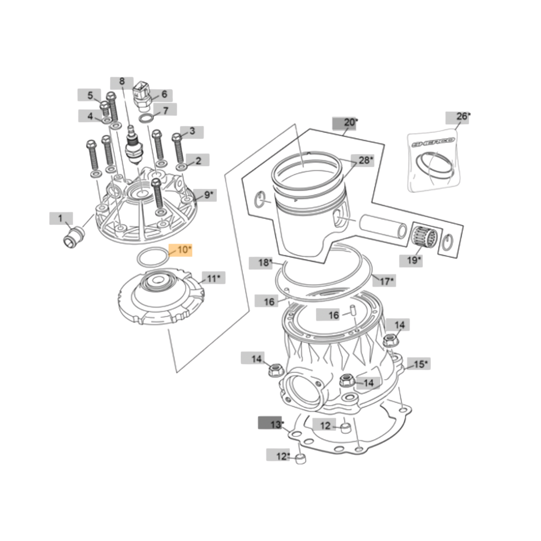 Sherco 4T Oil Filter Cap O-Ring (2005-2011)/125 Cylinder Head O-Ring (2024)