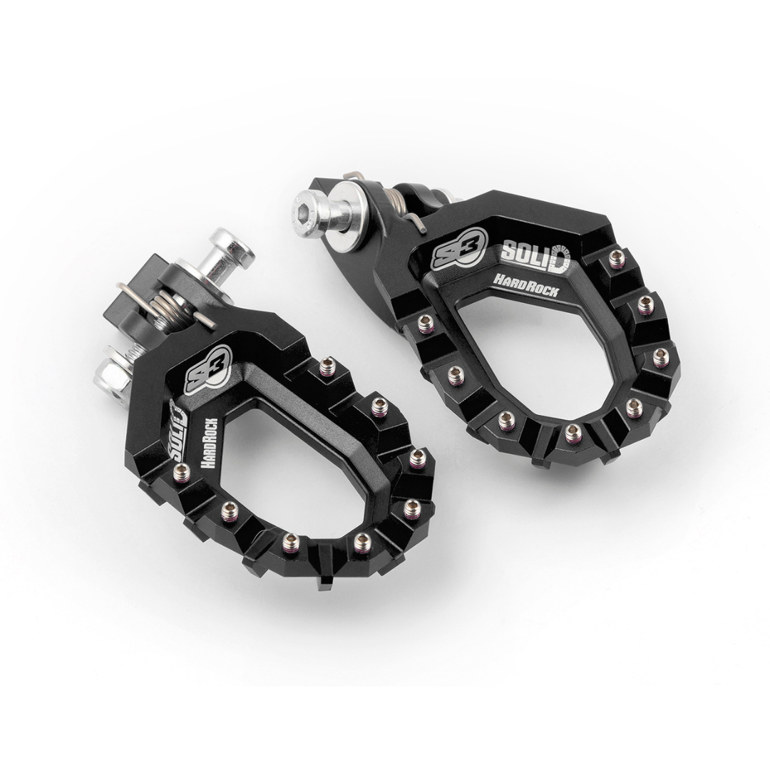 S3 Solid Hard Rock Footpegs Black