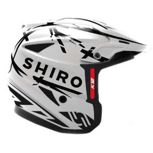 Shiro K12 Trials Helmet (White)