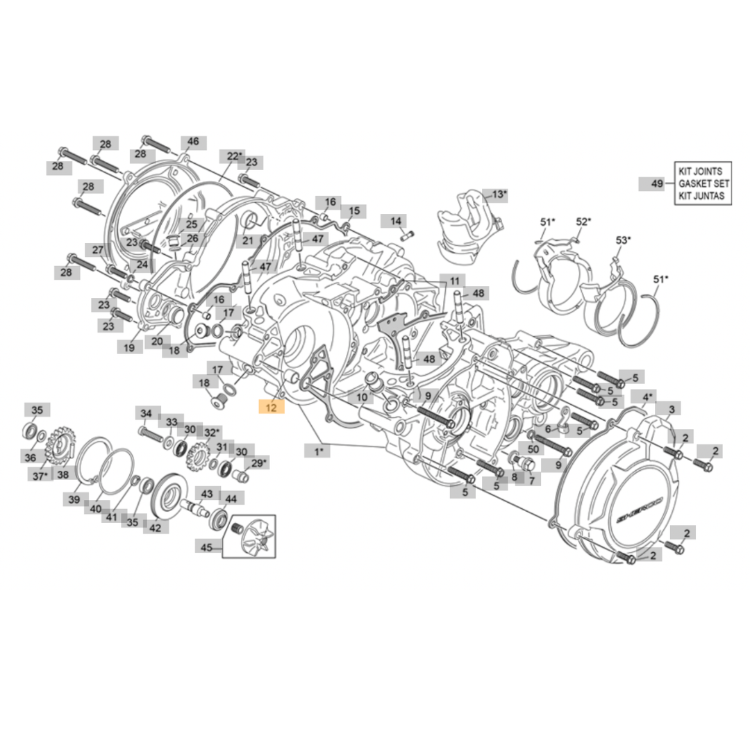 Sherco ST Crankcase Spacer (2023-2026)