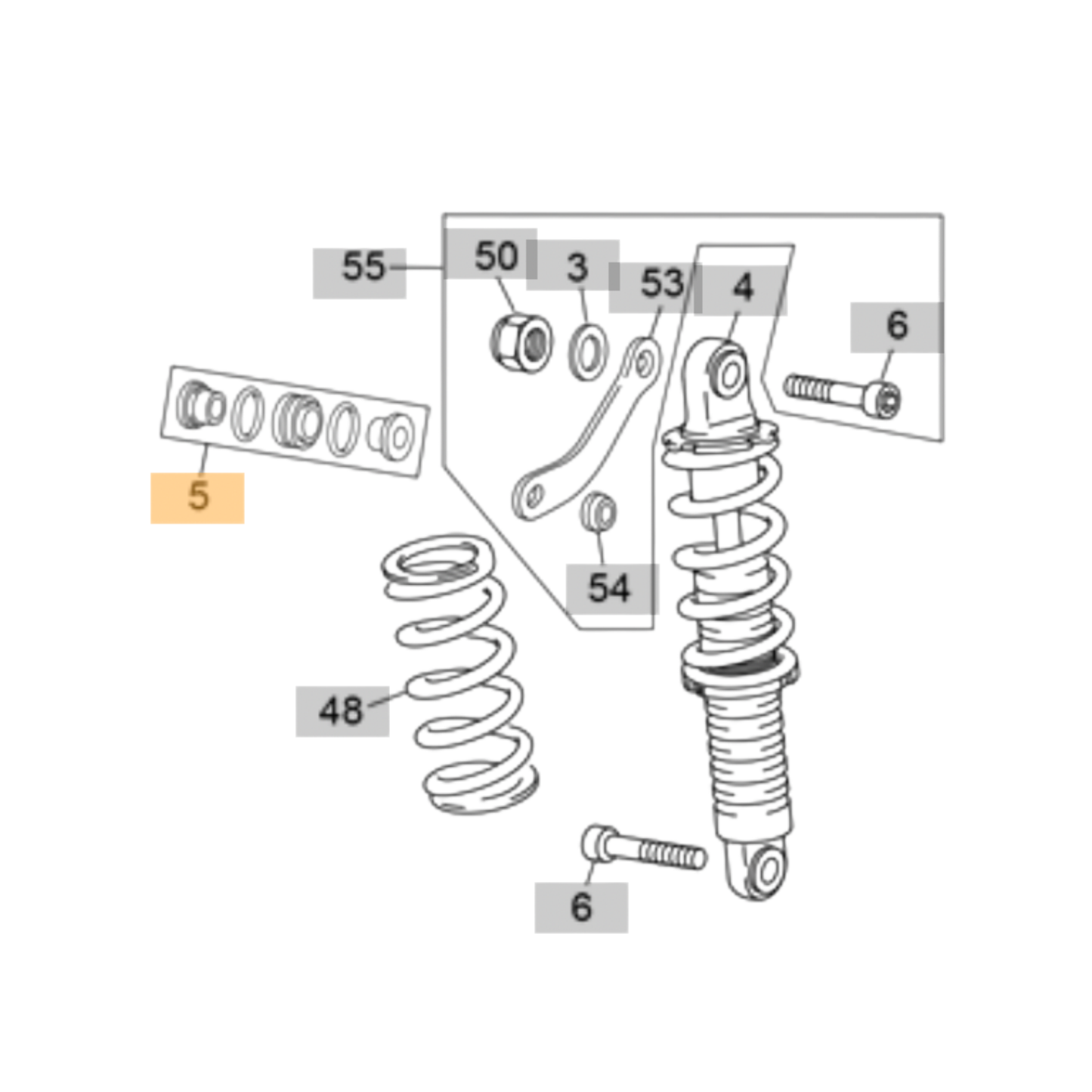 Sherco ST Olle R16V Shock Bearing & Bush Kit (2007-2022)