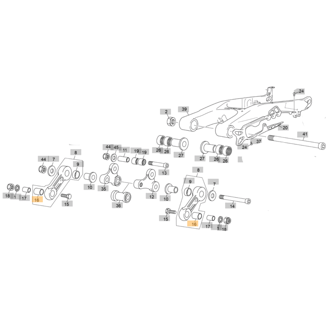 Sherco Small Dog Bone Linkage Bush (2011-2022)