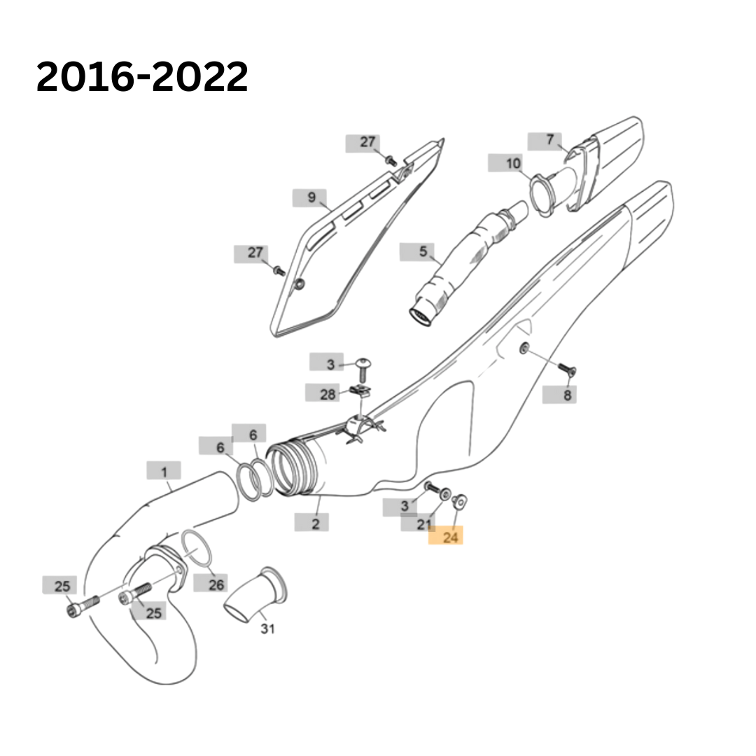 Sherco Exhaust Mount Nut (2010-2022)