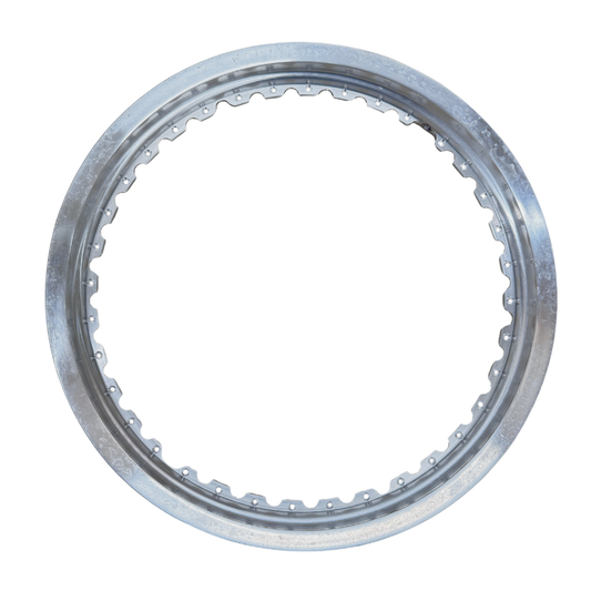 36H Flanged Tubeless Rear Trials Rim 18" Silver