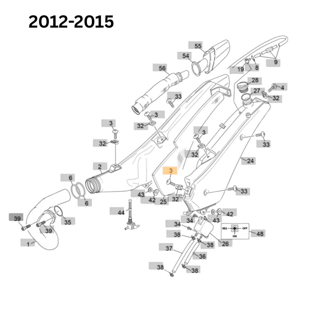 Sherco M6 x 12mm Dome Head Shouldered Bolt