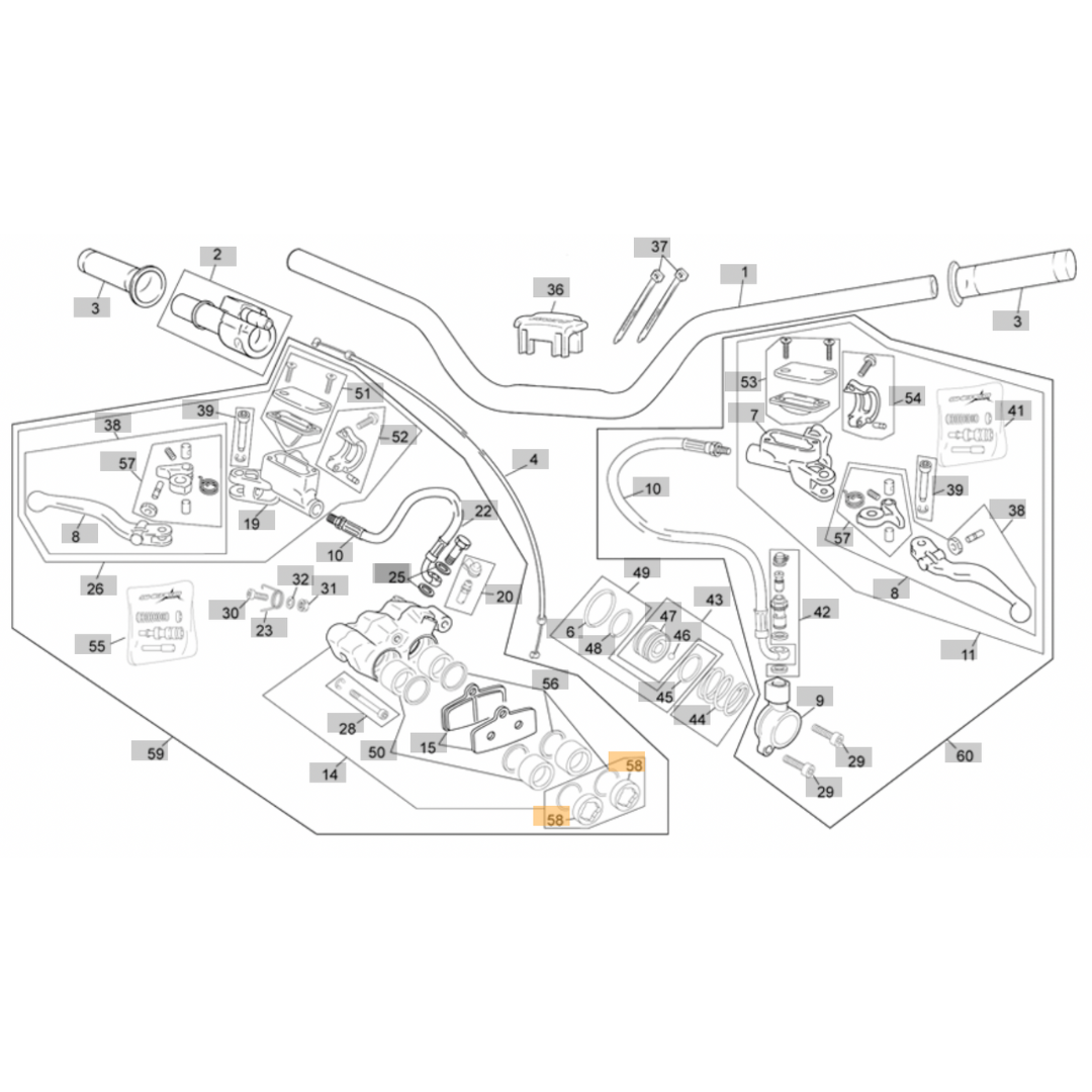 Formula Front Brake Calliper Piston Cap Gold