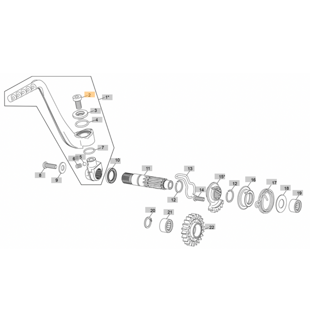 Sherco Kickstart/Support Bracket Bolt (2023-2025)