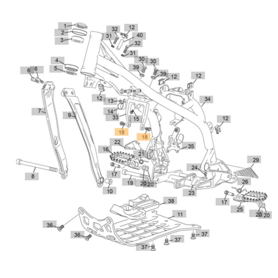 Sherco ST Cylinder Head Bracket Bolt (2023-2026)