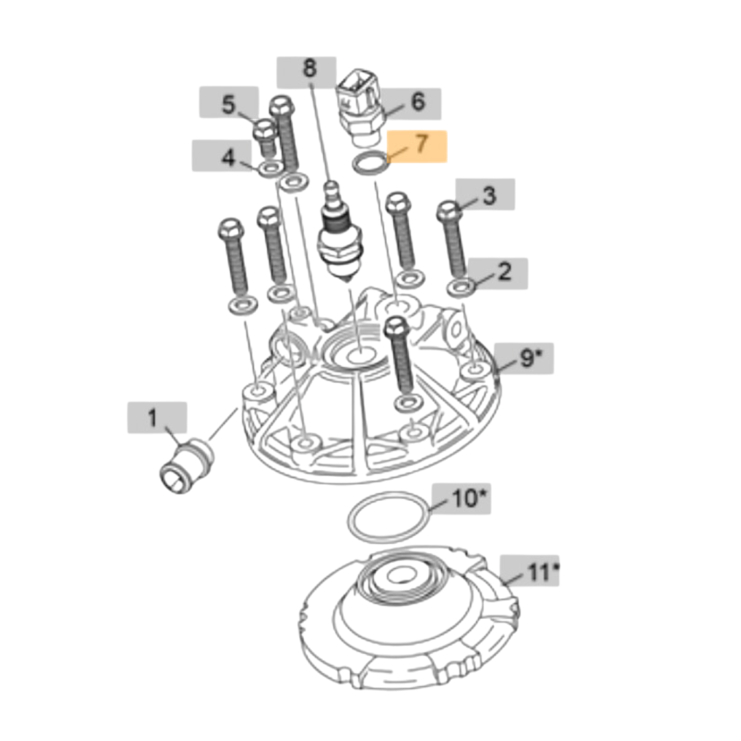 Sherco Large Copper Washer (2023-2025)