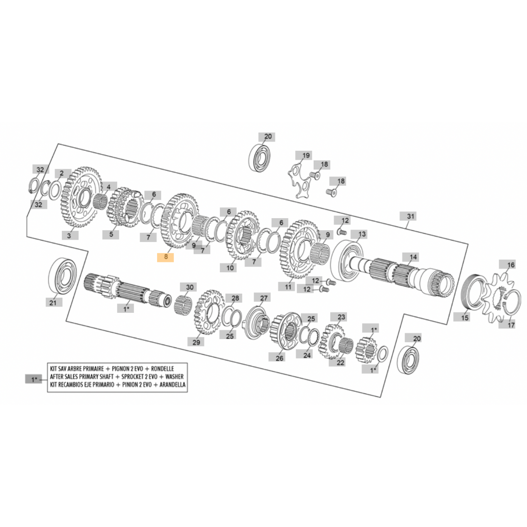 Sherco Secondary Pinion Gear - 3rd (2023-2025)