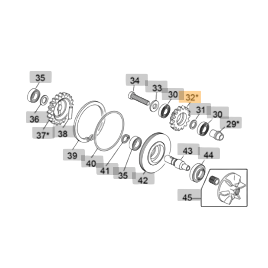 Sherco Waterpump Interdrive Gear 250/300 (2023-2025)
