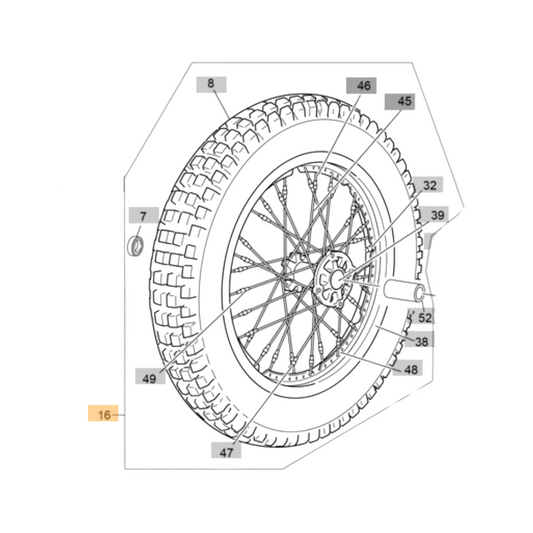 Sherco Rear Wheel Assembly Red/Black