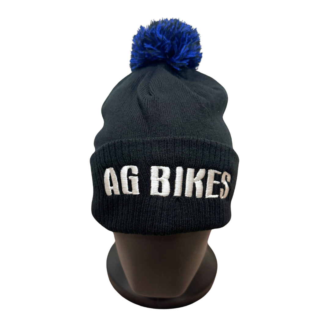 AG Bikes Bobble Hat Black/Blue