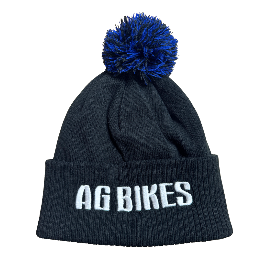 AG Bikes Bobble Hat Black/Blue