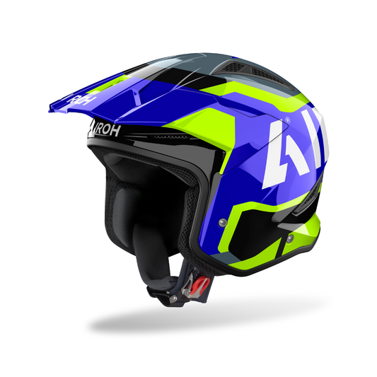 Airoh TRR2 Jupiter Blue/Yellow Gloss Trials Helmet