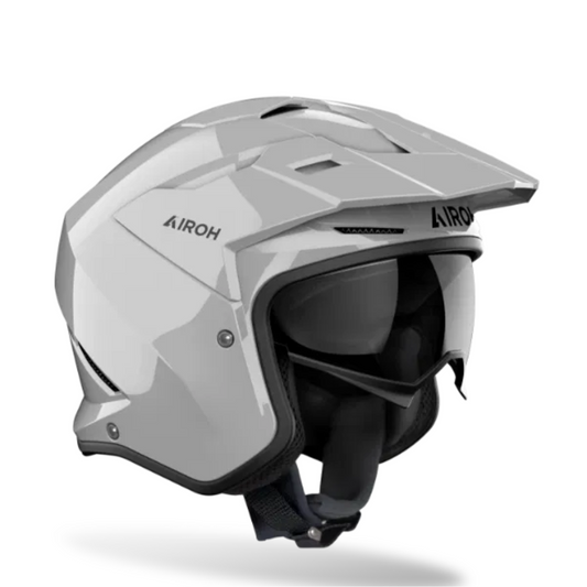 Airoh Kombakt Concrete Gloss Grey Trials Helmet