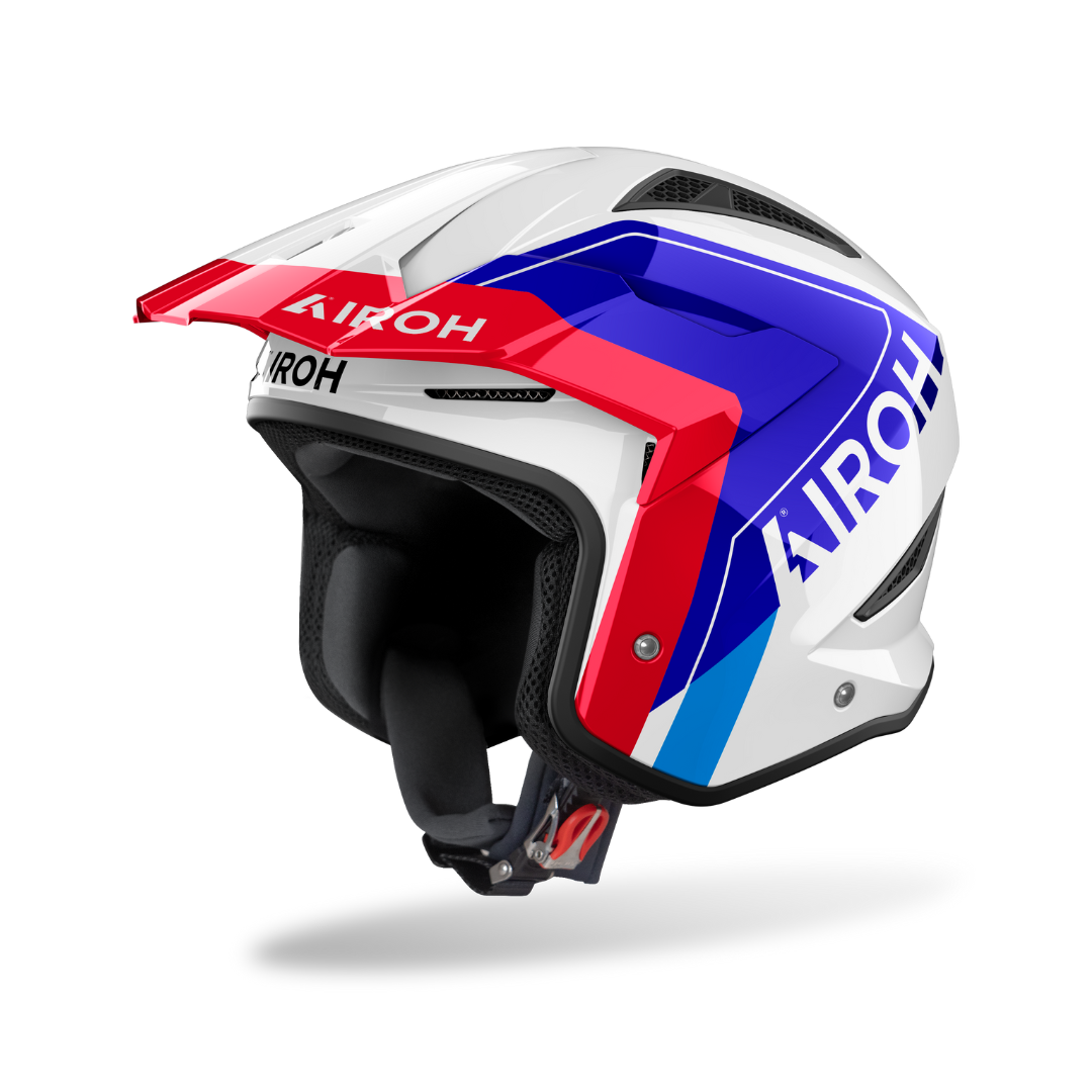 Airoh TRR2 Hunt Blue/Red Gloss Trials Helmet