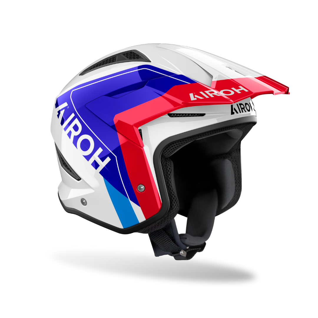 Airoh TRR2 Hunt Blue/Red Gloss Trials Helmet