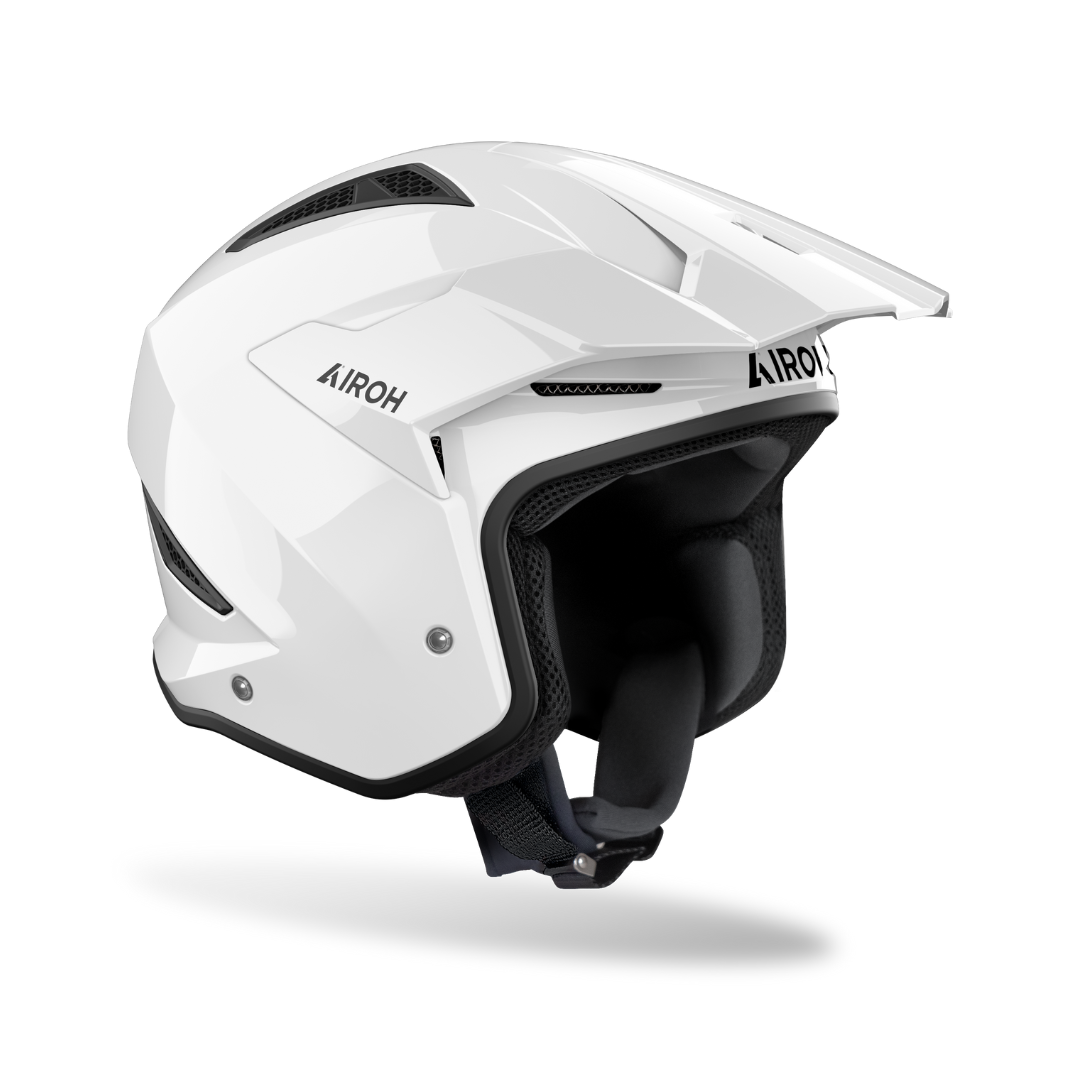 Airoh TRR2 Color White Gloss Trials Helmet