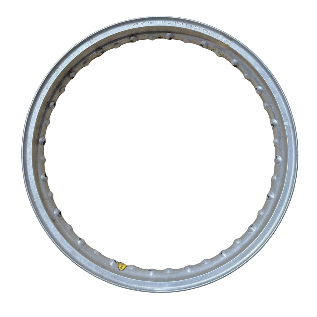 Akront 40H Tube Type Rear Wheel Rim Silver 18" x 1.85