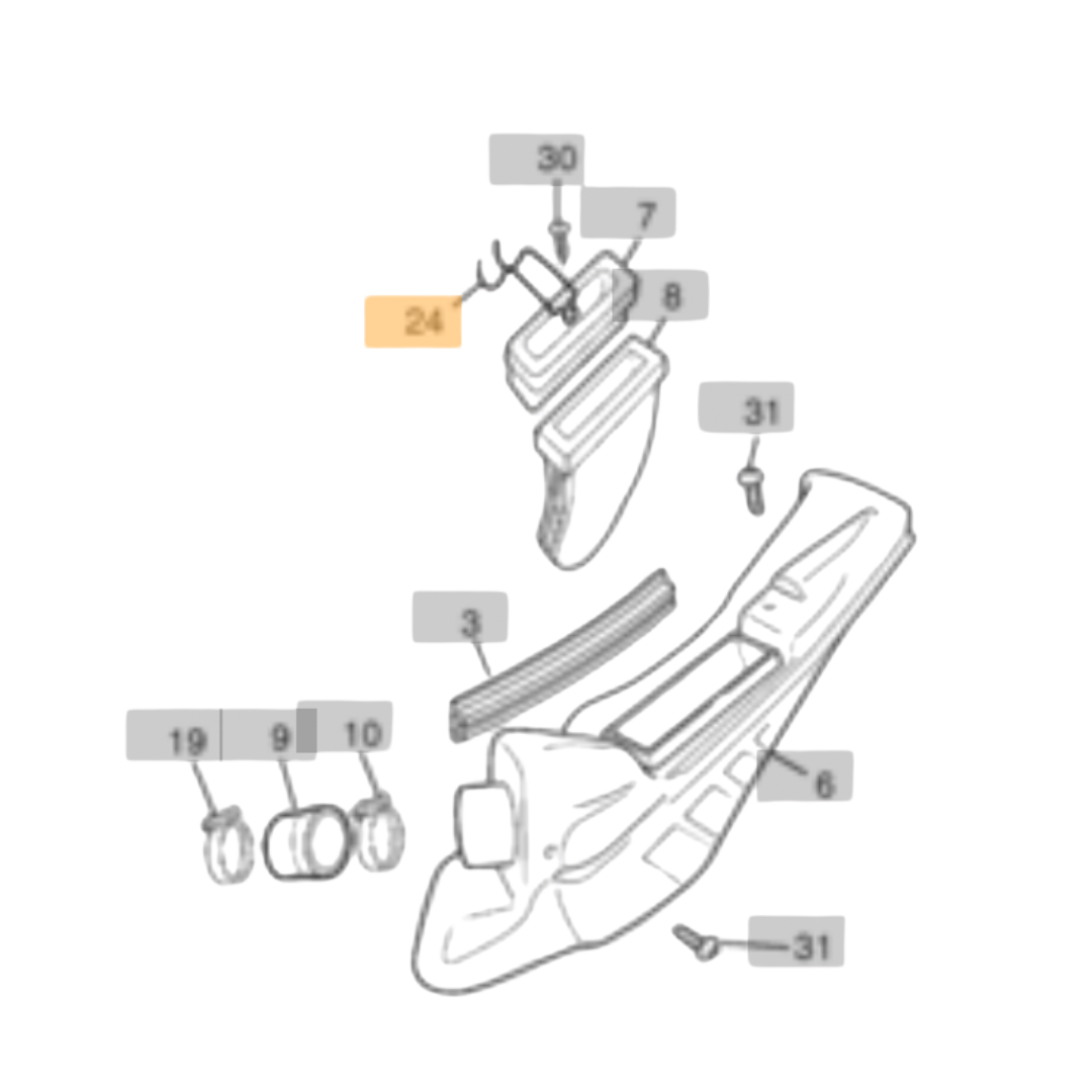 Sherco Airbox Spring Clip (2001-2009)