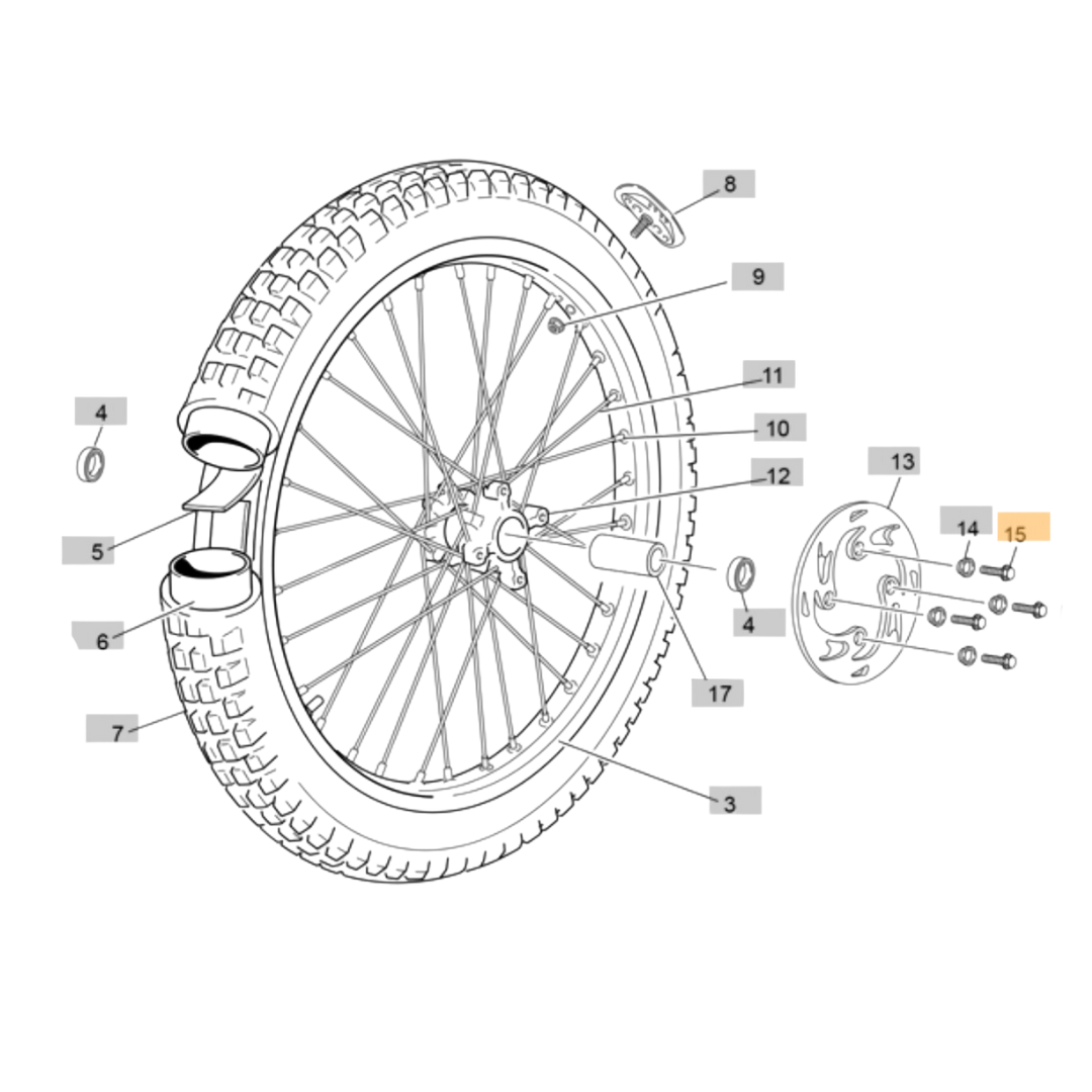 Sherco Flanged Brake Disc Hex Bolt M6x18 (1999-2025)