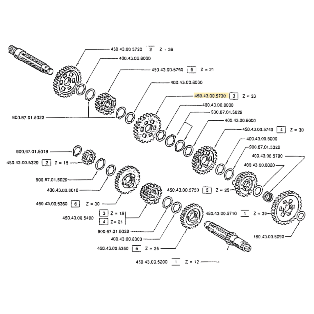 Fantic 240 3rd Gear Cog 33T