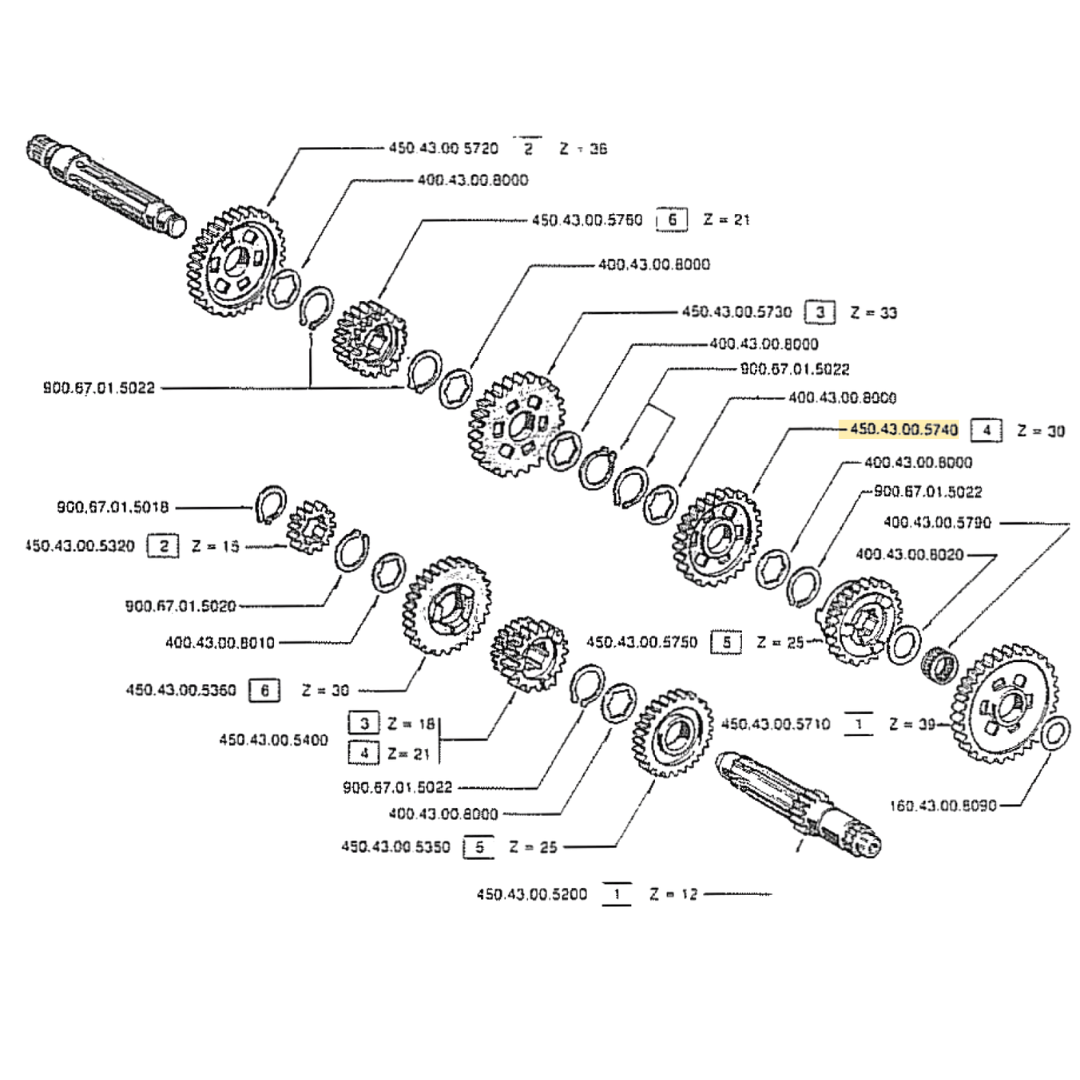 Fantic 4th Gear Cog 30T