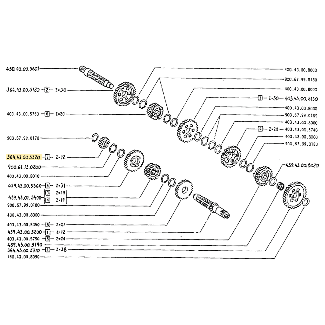 Fantic 2nd Gear Cog 12T