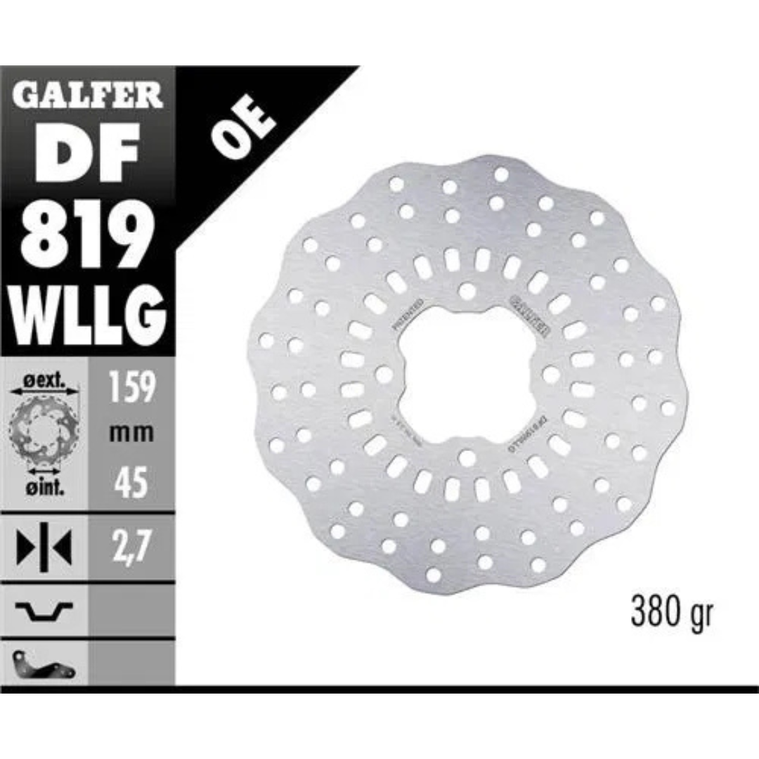 Galfer Rear Brake Disc Solid Beta (2009-2025)