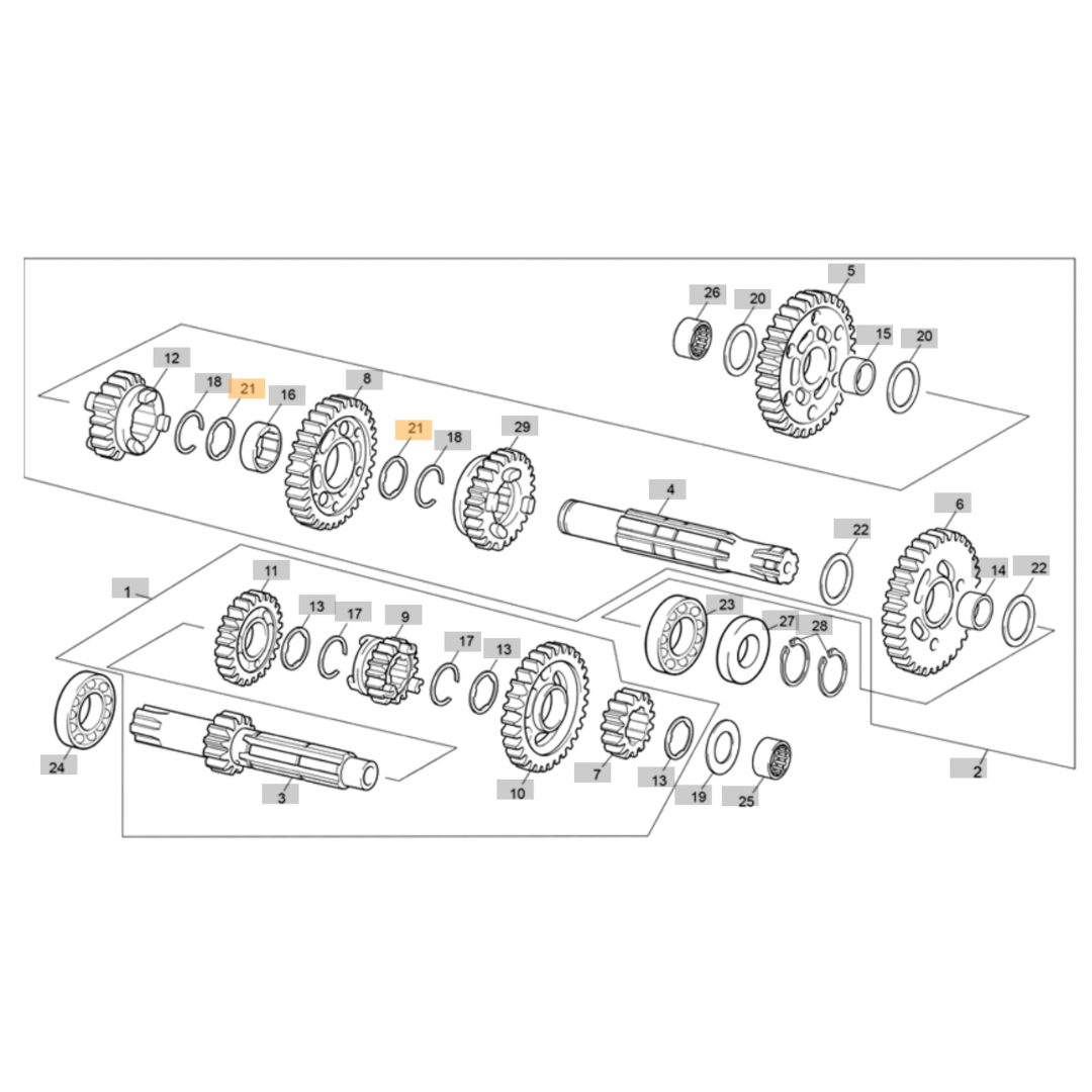 Sherco ST Gearbox Main Shaft Washer (1999-2022)