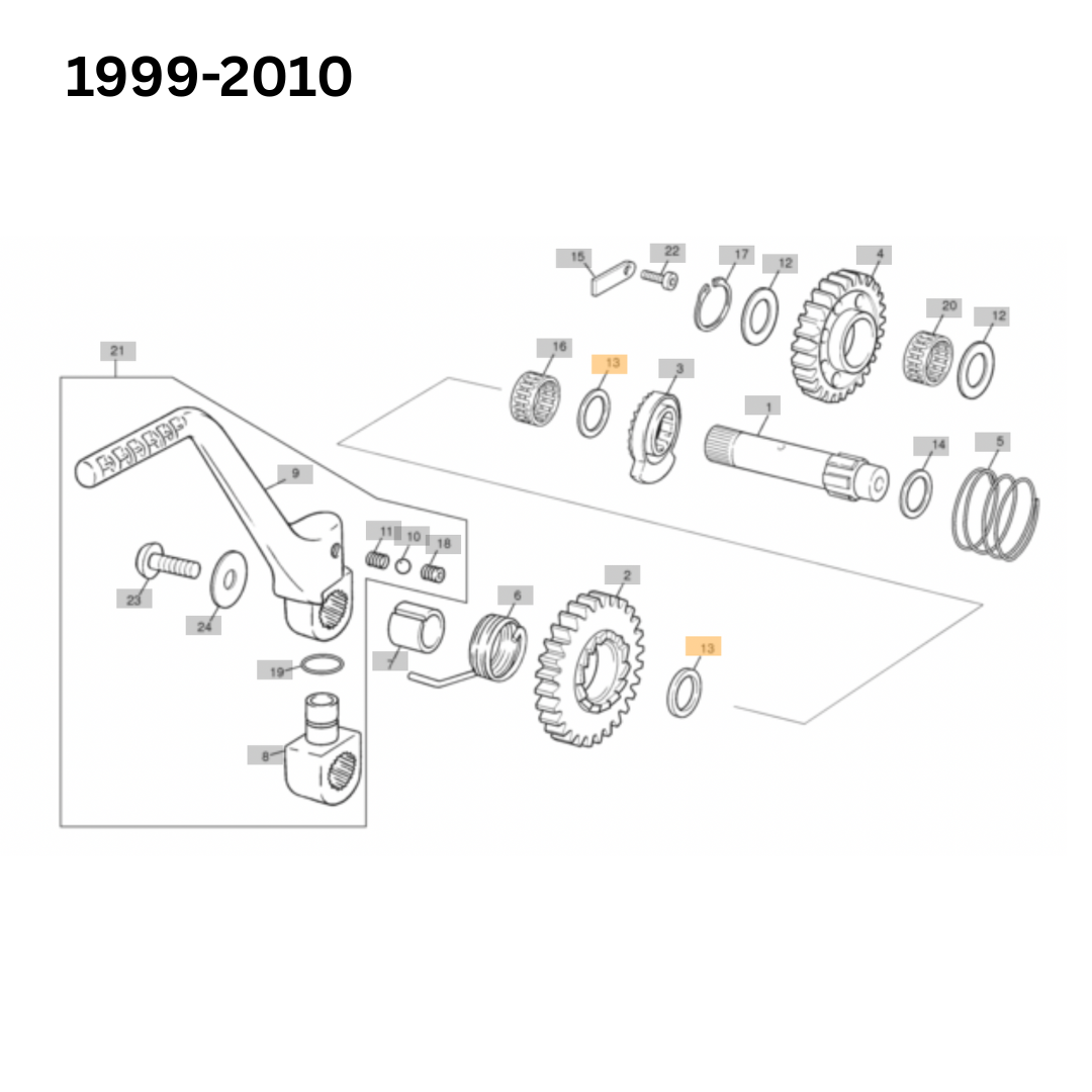 Sherco Kickstart Cog Shim Washer (1999-2022)