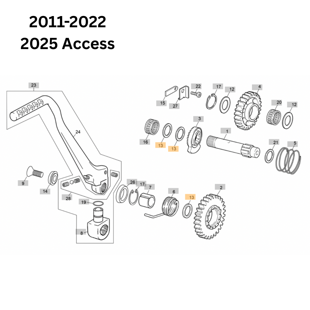 Sherco Kickstart Cog Shim Washer (1999-2022)