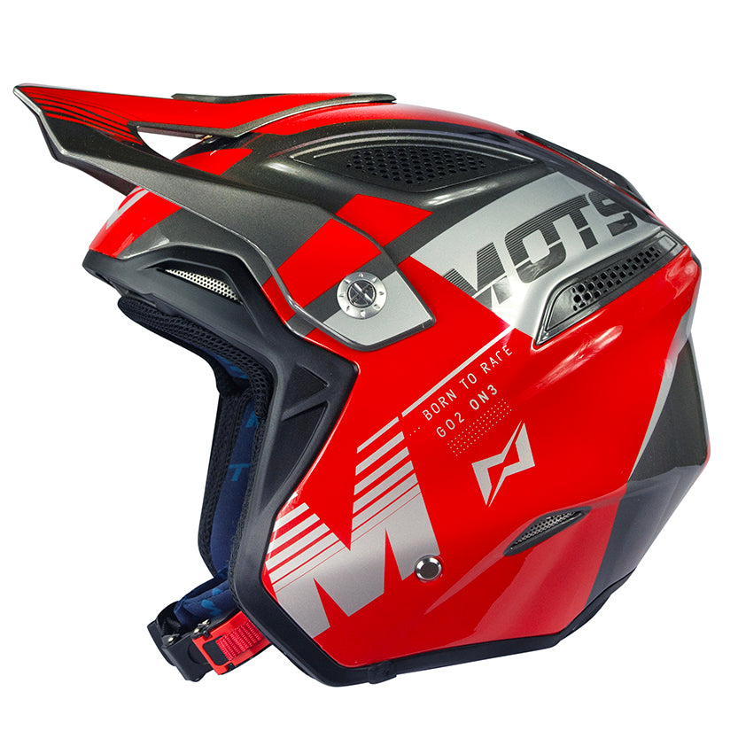 Mots Go2 On3 Helmet Gloss Red