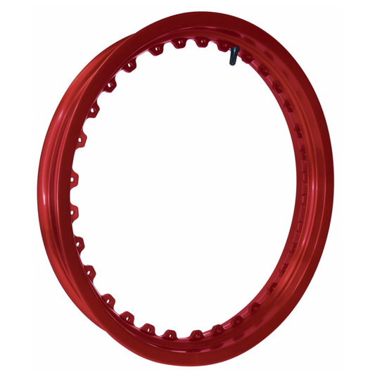 Morad 32 Spoke Tubeless Flanged Rear Trials Rim 18" Red