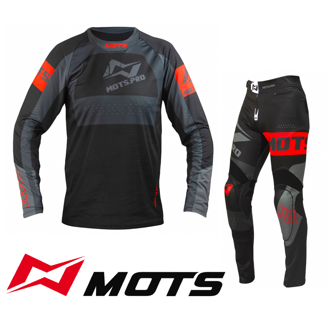 Mots Step 7 Riding Top & Pants Set Black