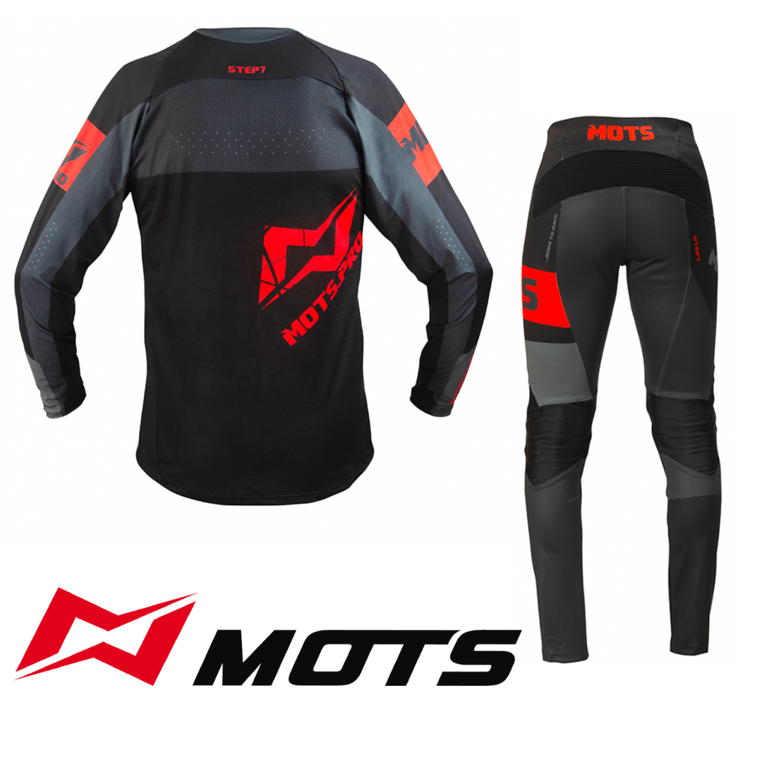 Mots Step 7 Riding Top & Pants Set Black