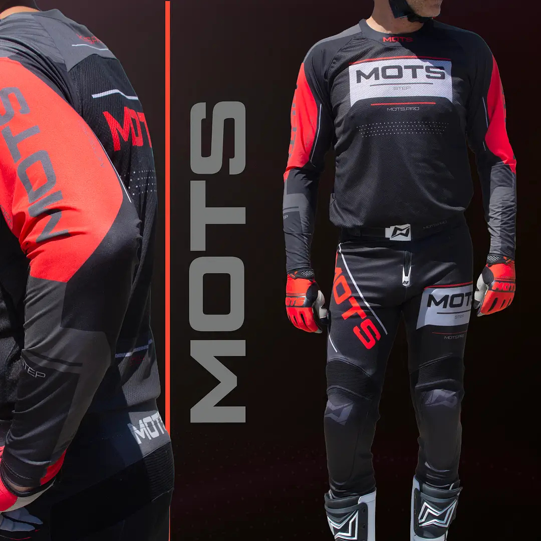 Mots Step 8 Riding Top & Pants Set Black