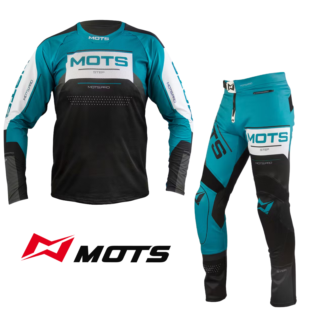 Mots Step 8 Riding Top & Pants Set Blue