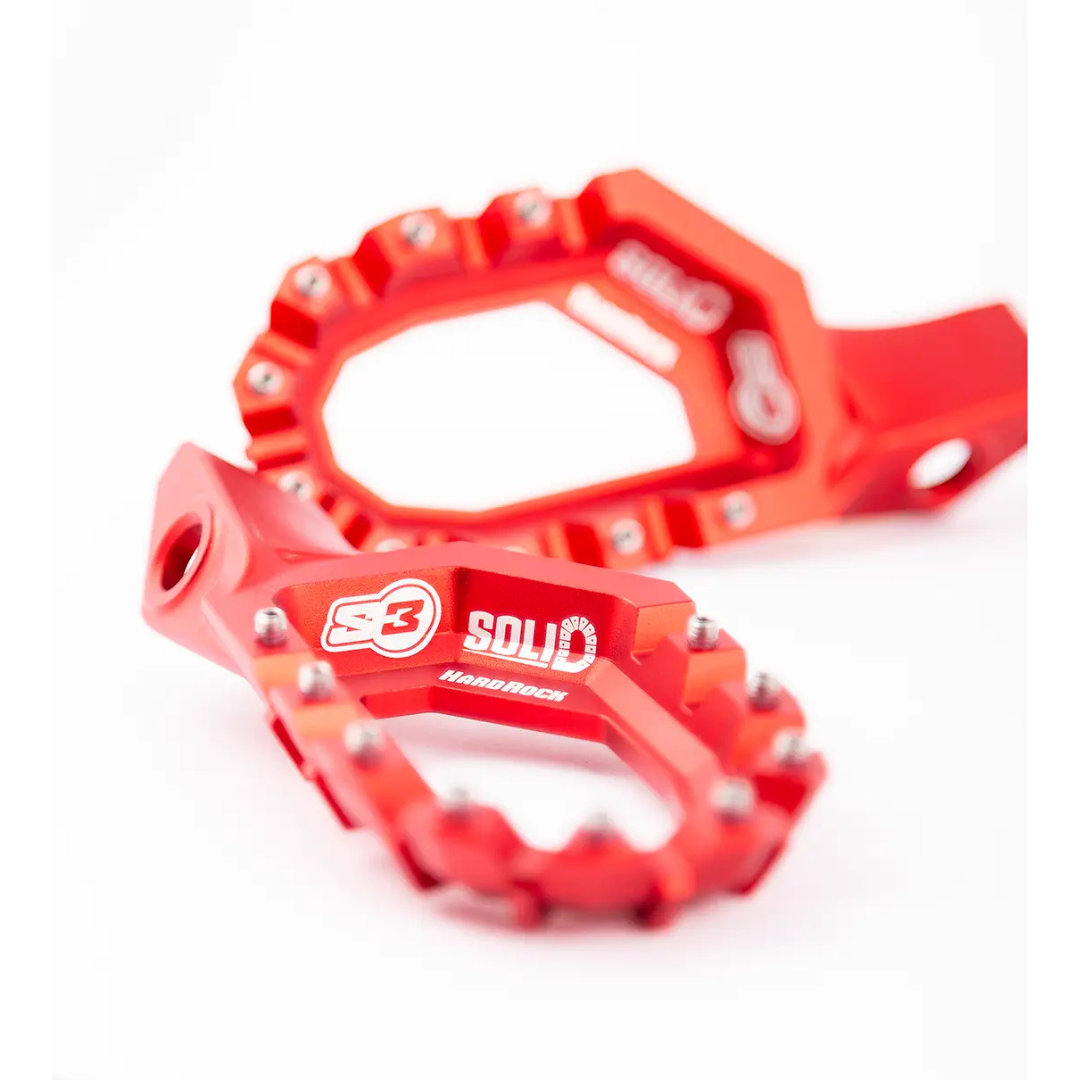S3 Solid Hard Rock Footpegs GasGas Red (2023-2025)