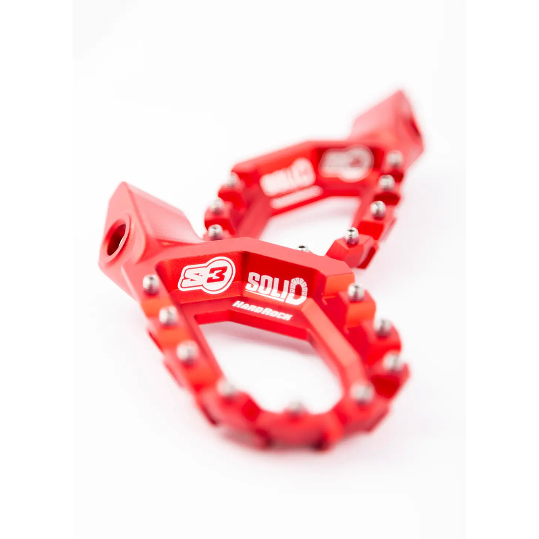 S3 Solid Hard Rock Footpegs GasGas Red (2023-2025)