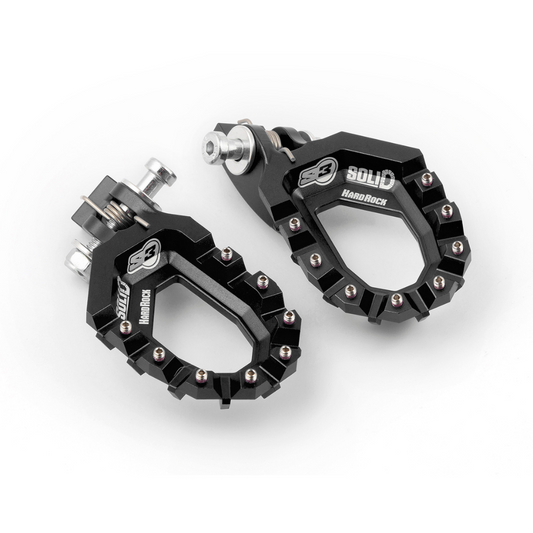 S3 Solid Hard Rock Footpegs Black