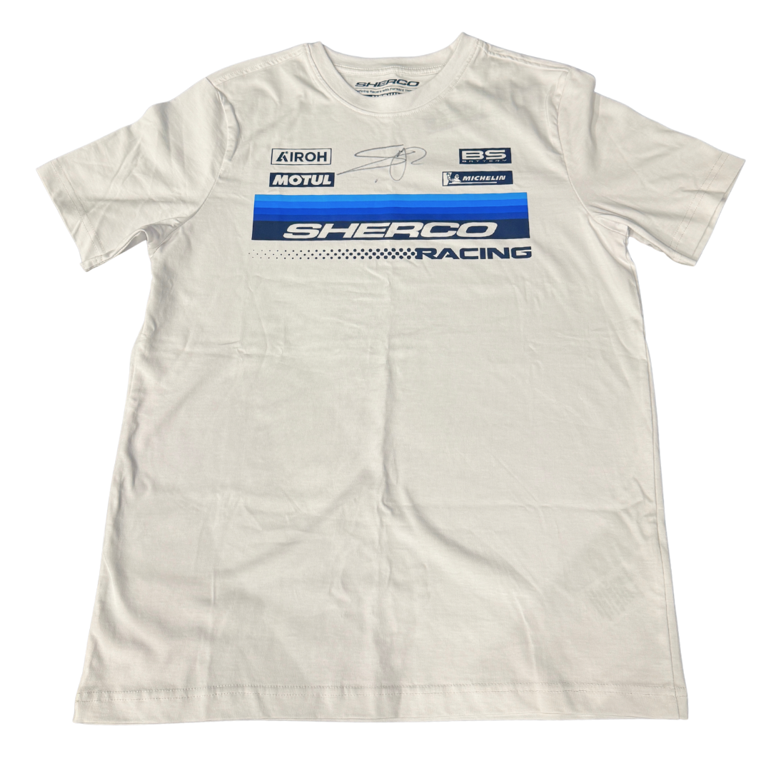 Sherco Team T-Shirt White Signed by Adam Raga