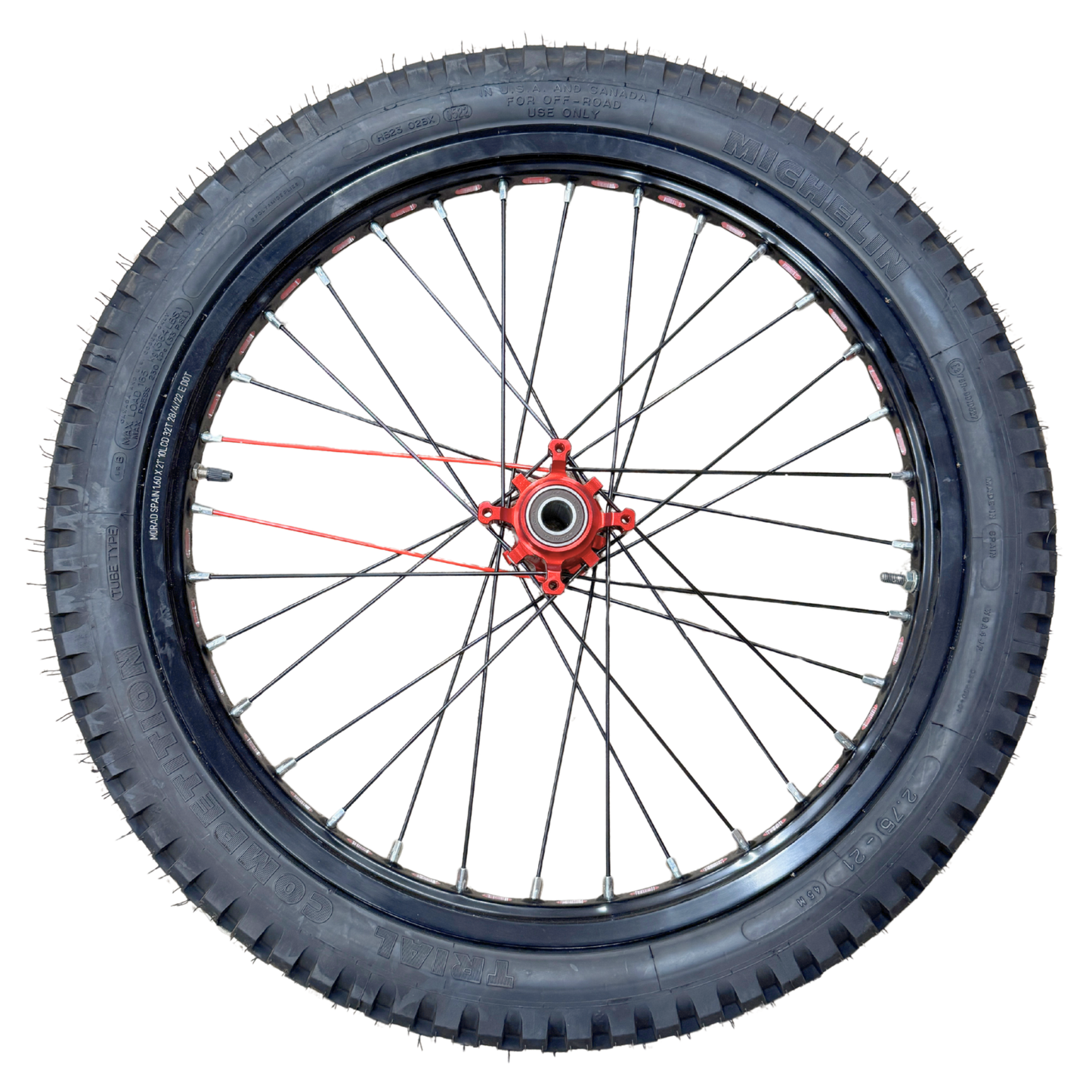 Sherco ST Front Wheel Assembly Red/Black (2001-2026)