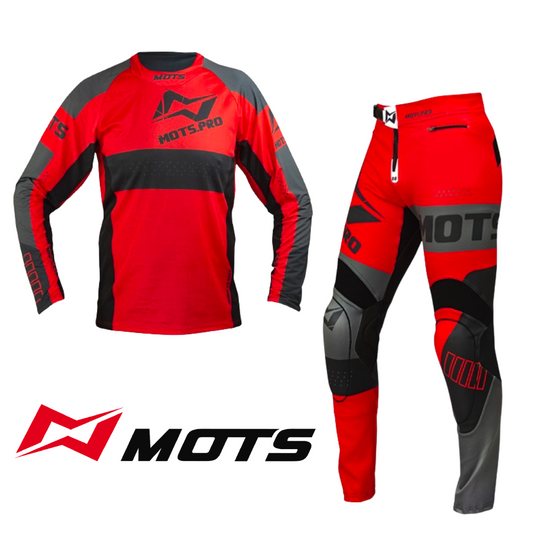 Mots Step 7 Riding Top & Pants Set Red