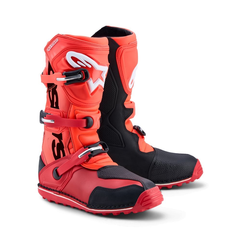Alpinestars Tech T Trials Boots Red Fluo/Black/Bright Red
