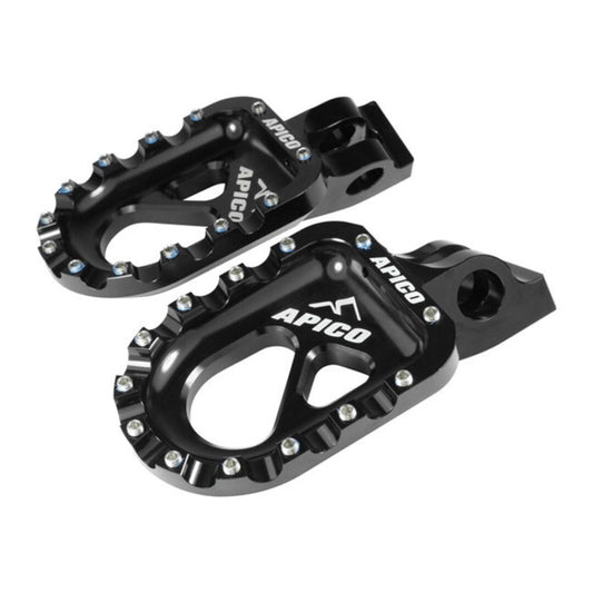 Apico Aluminium Trials Foot Pegs Black