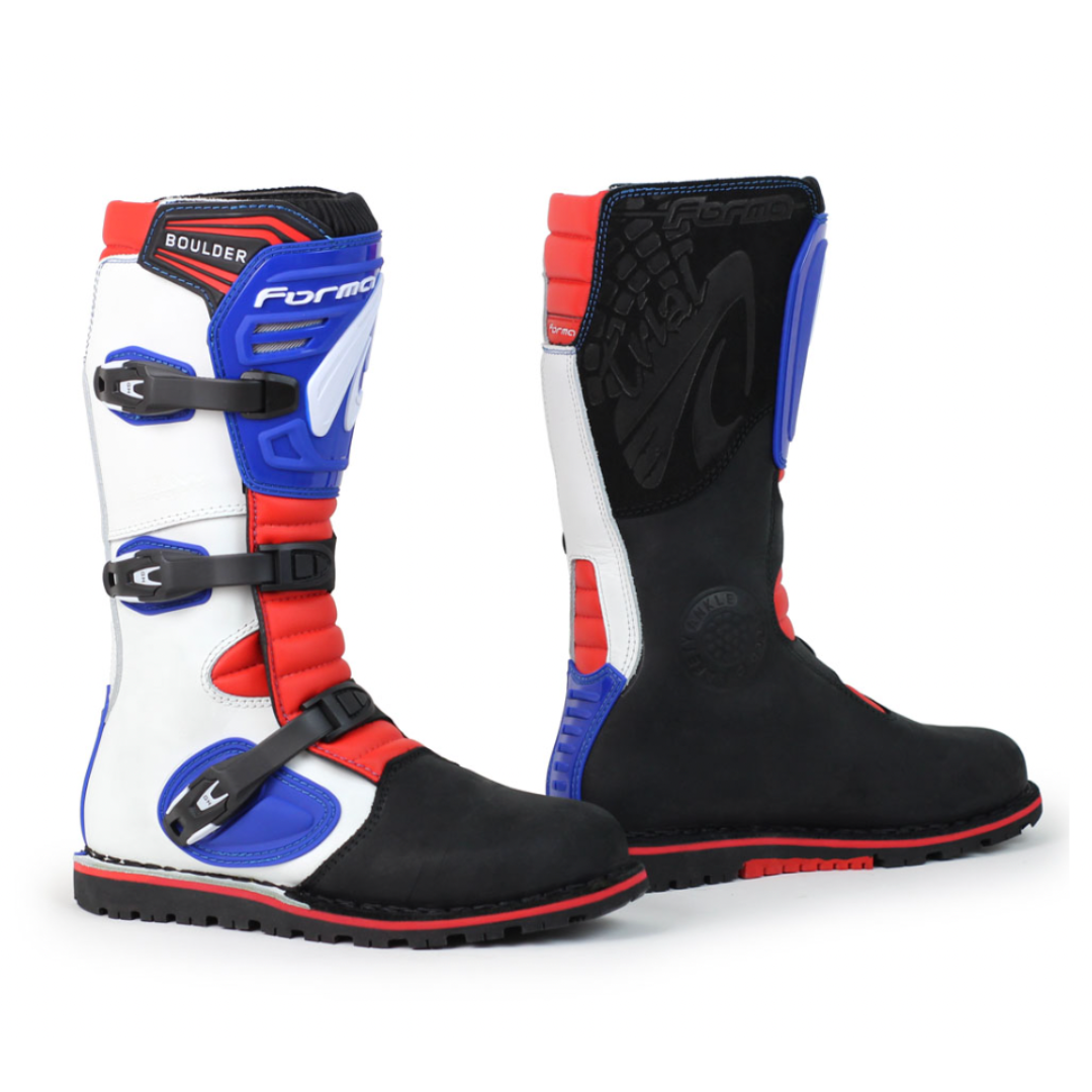 Forma Boulder Red/White/Blue Trials Boots