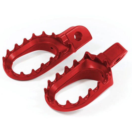Raceline Aluminium Trial Footpegs Red